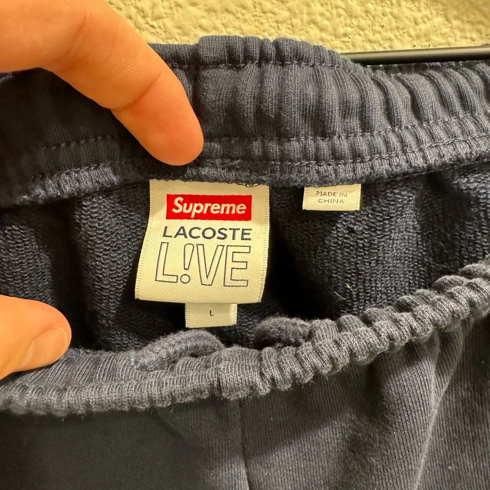 Supreme / Lacoste Side Panel Shorts FW19 Blue L - Picture 3 of 3
